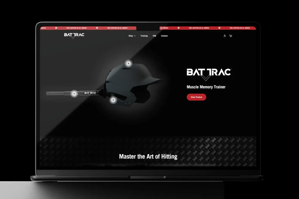 BatTrac website desktop visual brands lab